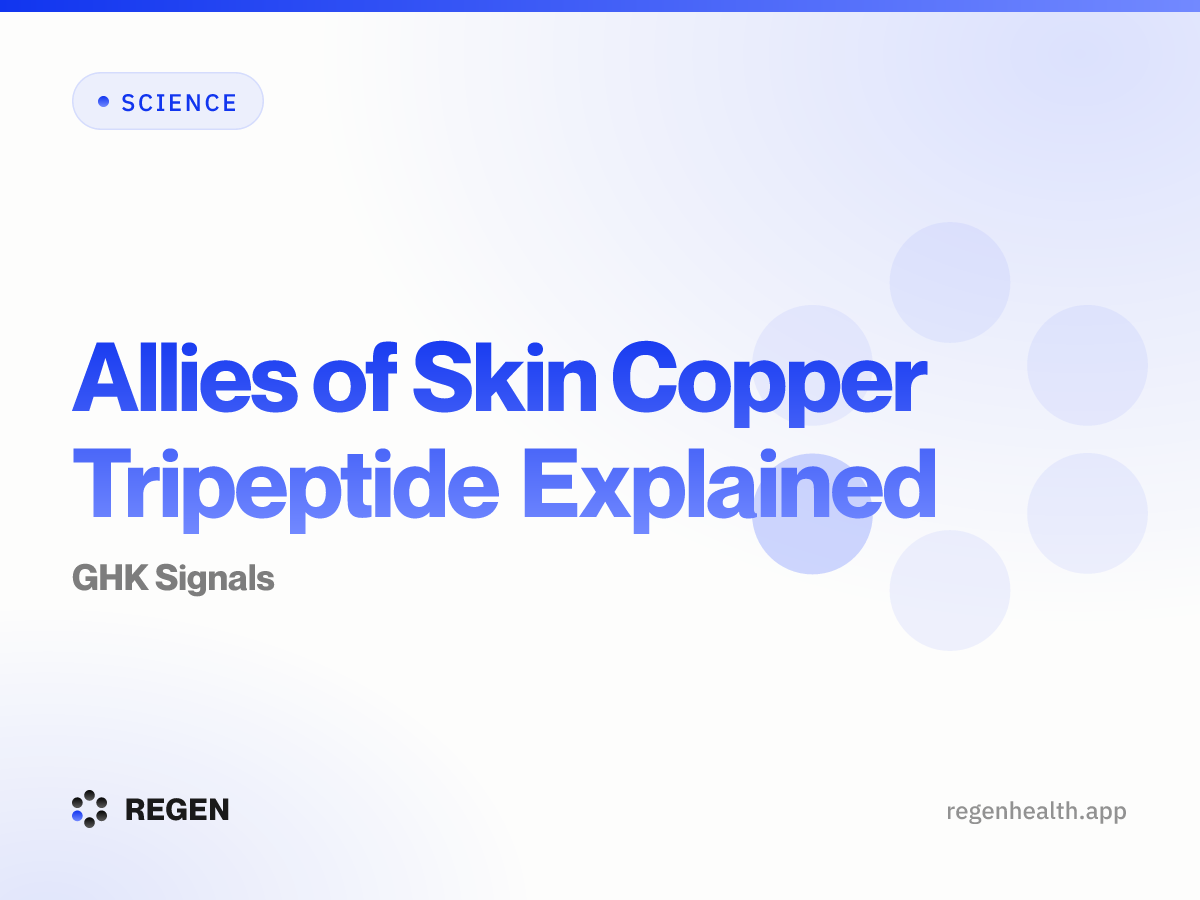 Allies of Skin Copper Tripeptide Explained: GHK Signals