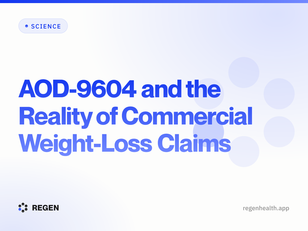 AOD-9604 and the Reality of Commercial Weight-Loss Claims