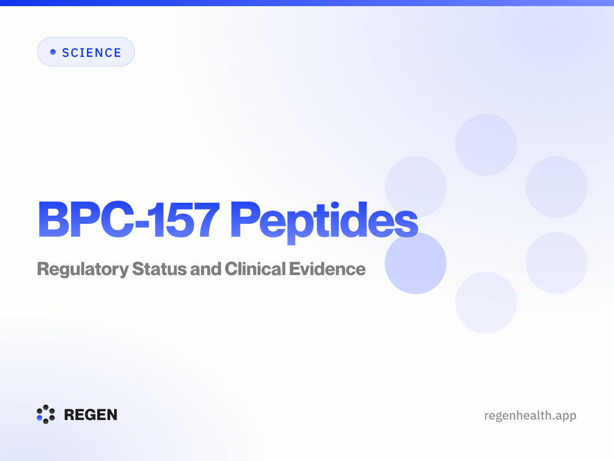 BPC-157 Peptides: Regulatory Status and Clinical Evidence