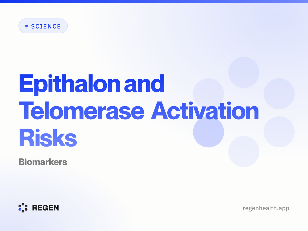 Epithalon and Telomerase Activation Risks: Biomarkers