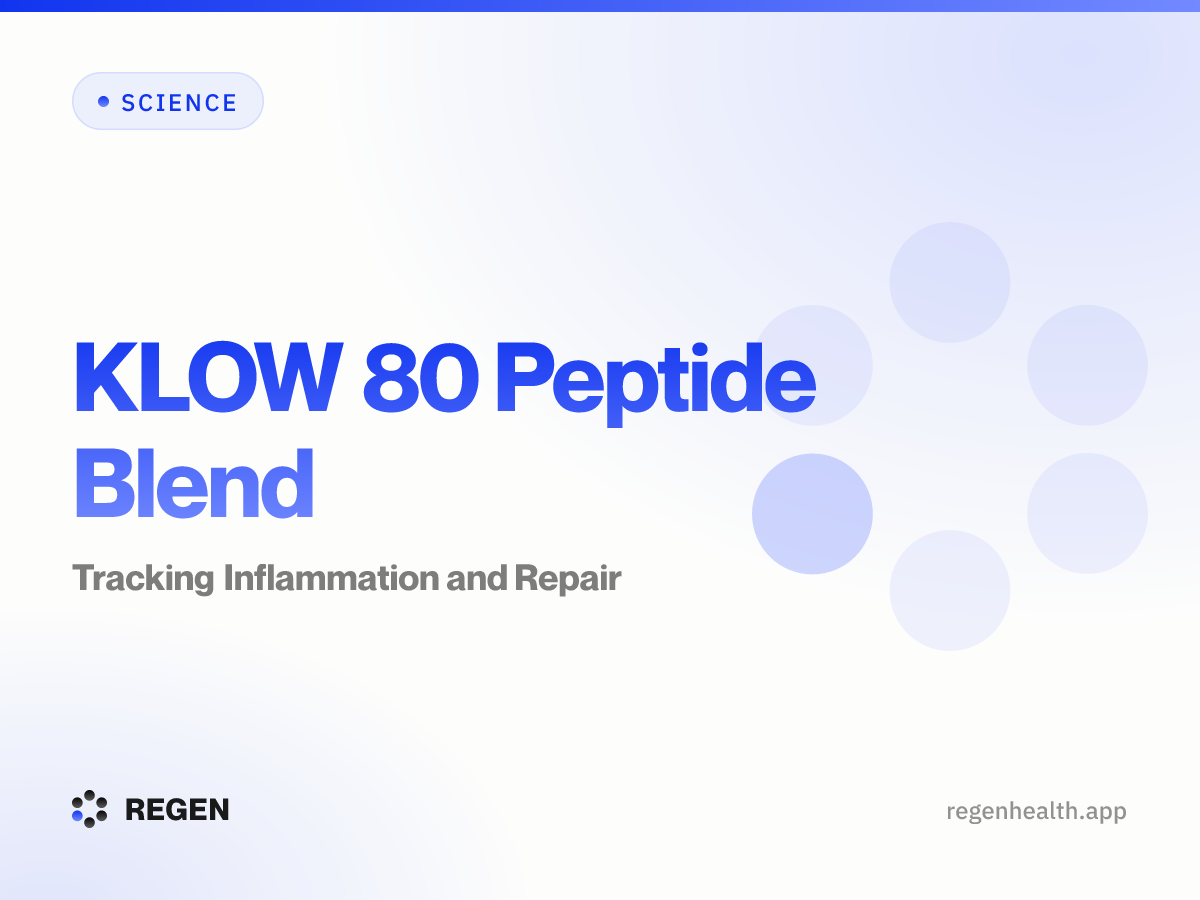 KLOW 80 Peptide Blend: Tracking Inflammation and Repair