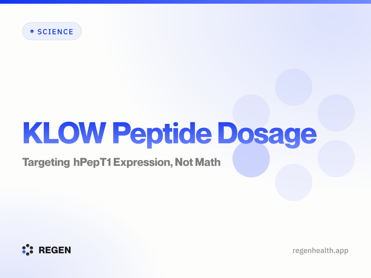 KLOW Peptide Dosage: Targeting hPepT1 Expression, Not Math