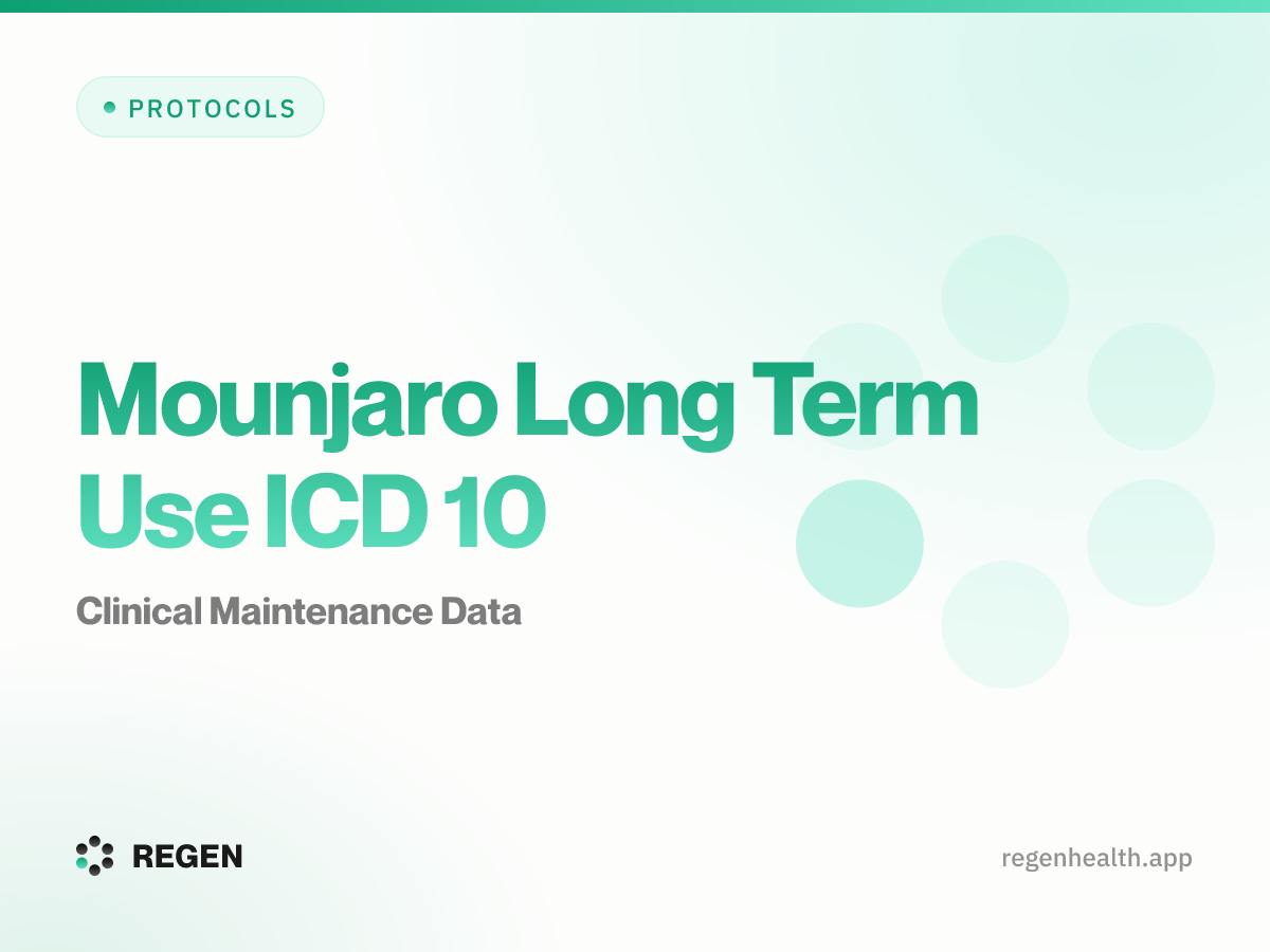 Mounjaro Long Term Use ICD 10: Clinical Maintenance Data