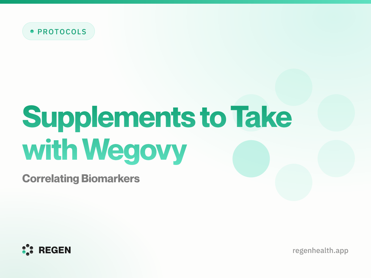 Supplements to Take with Wegovy: Correlating Biomarkers