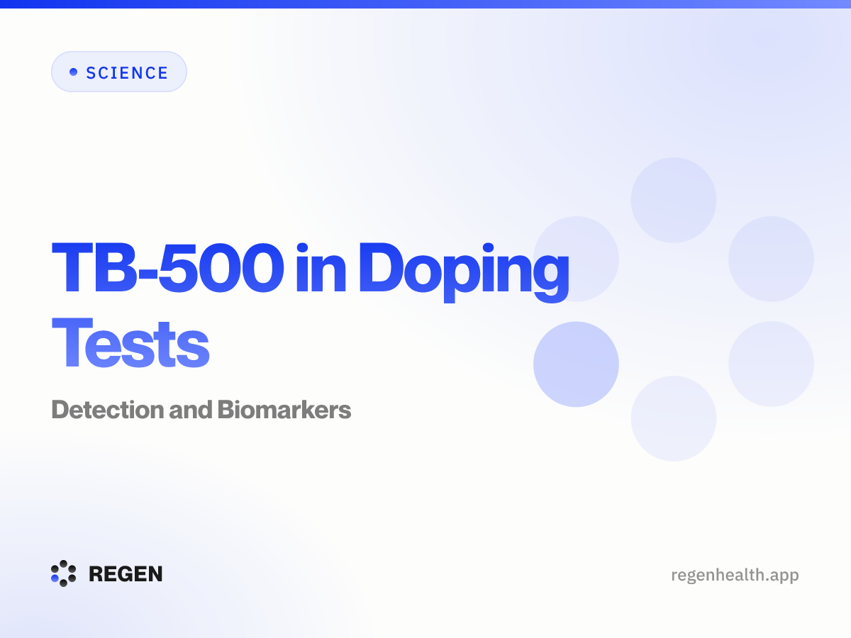TB-500 in Doping Tests: Detection and Biomarkers