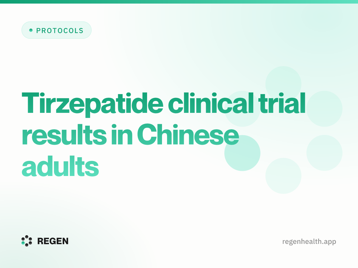 Tirzepatide clinical trial results in Chinese adults