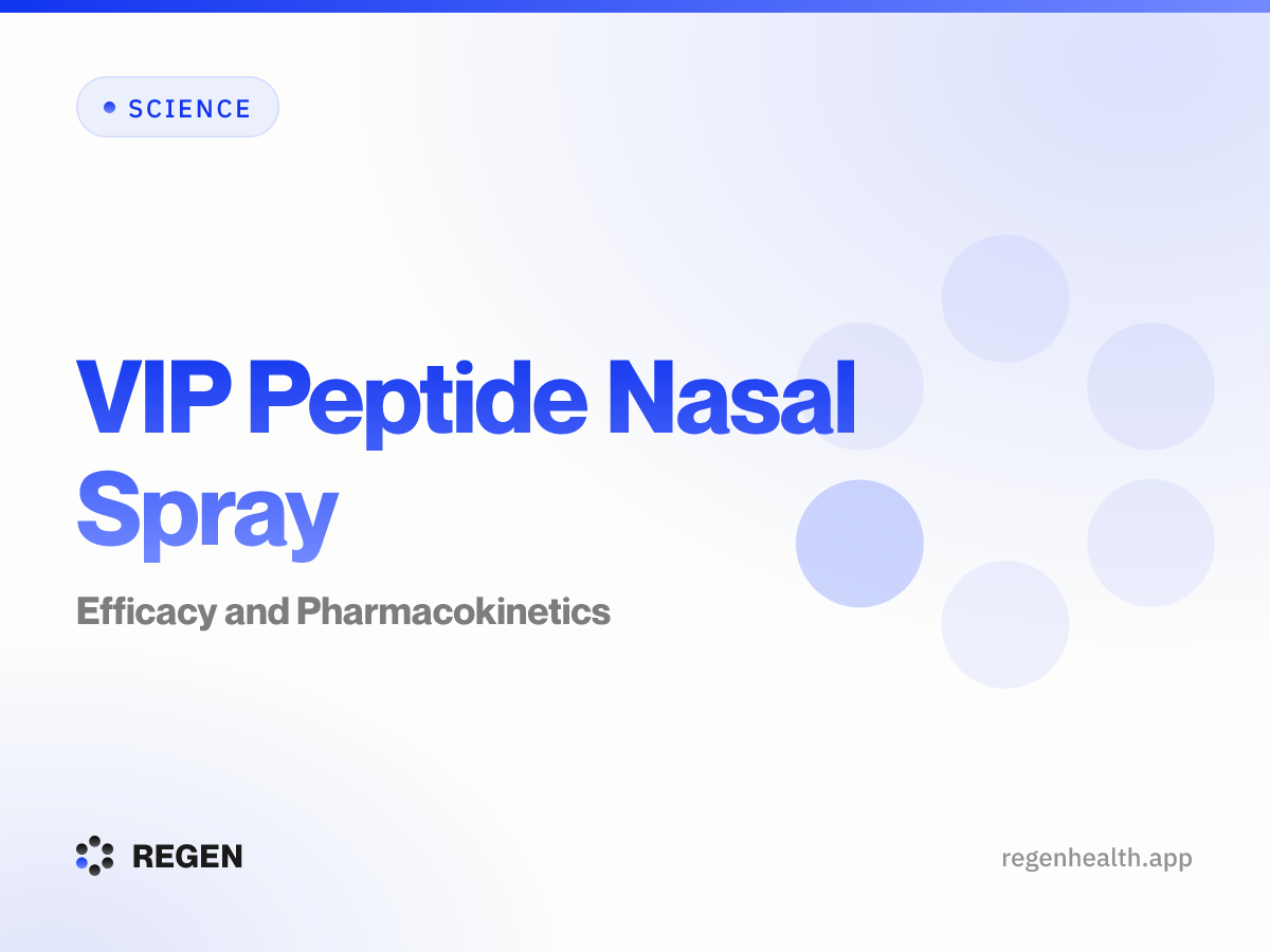 VIP Peptide Nasal Spray: Efficacy and Pharmacokinetics